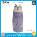 Beau vase en porcelaine fantastique de chat